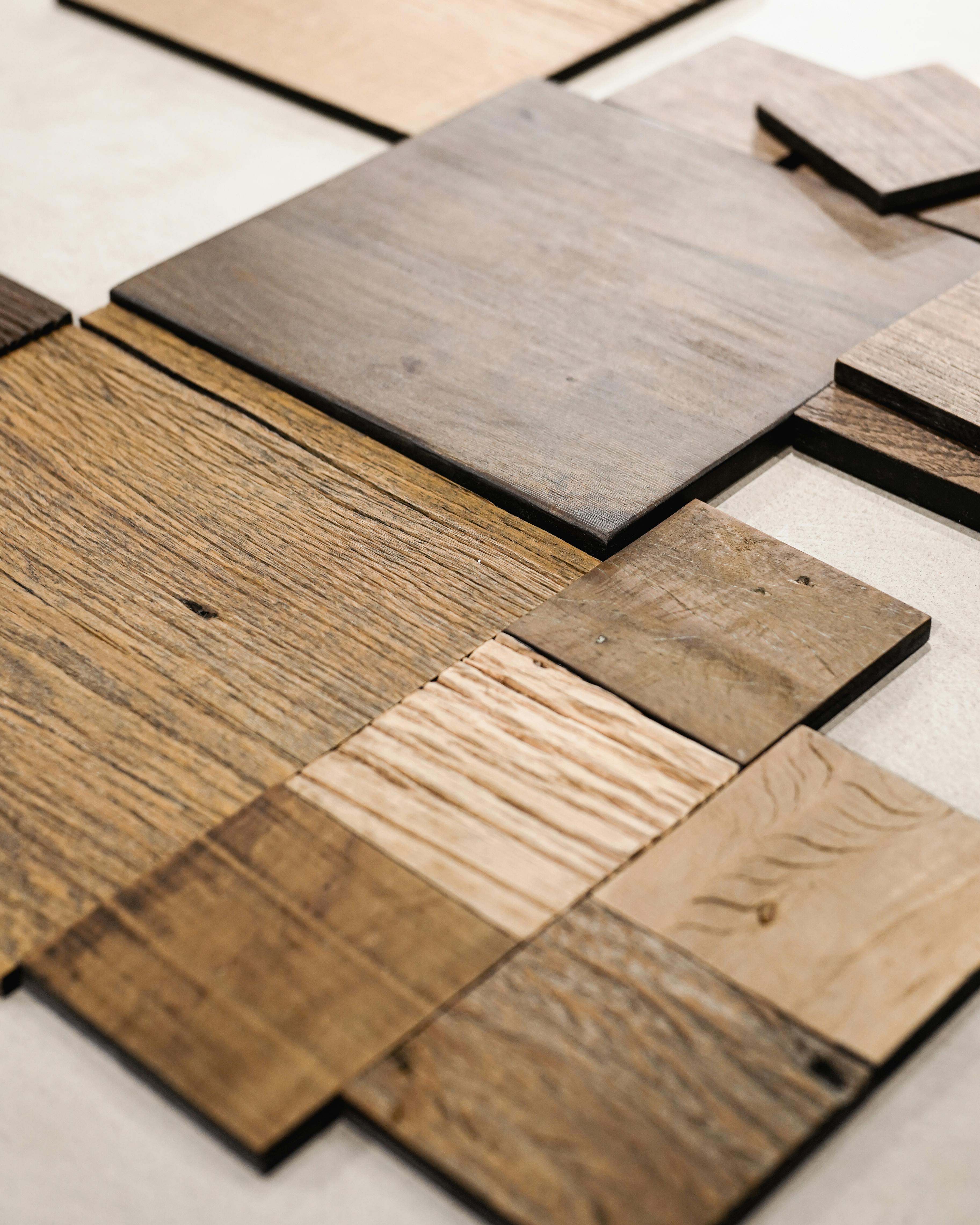 Flooring samples comparison